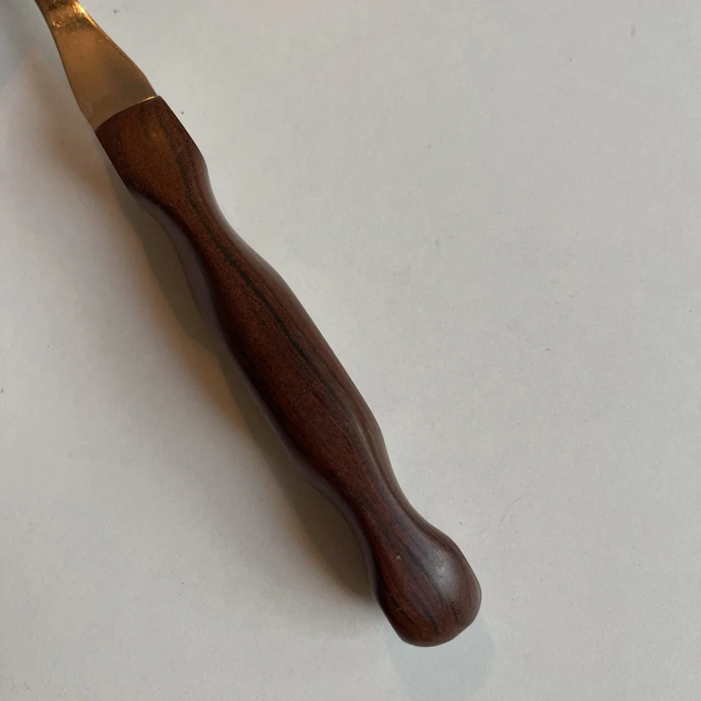 Vintage‎ CUTCO #26 Brown Composite Handle Meat Carving Turning Fork